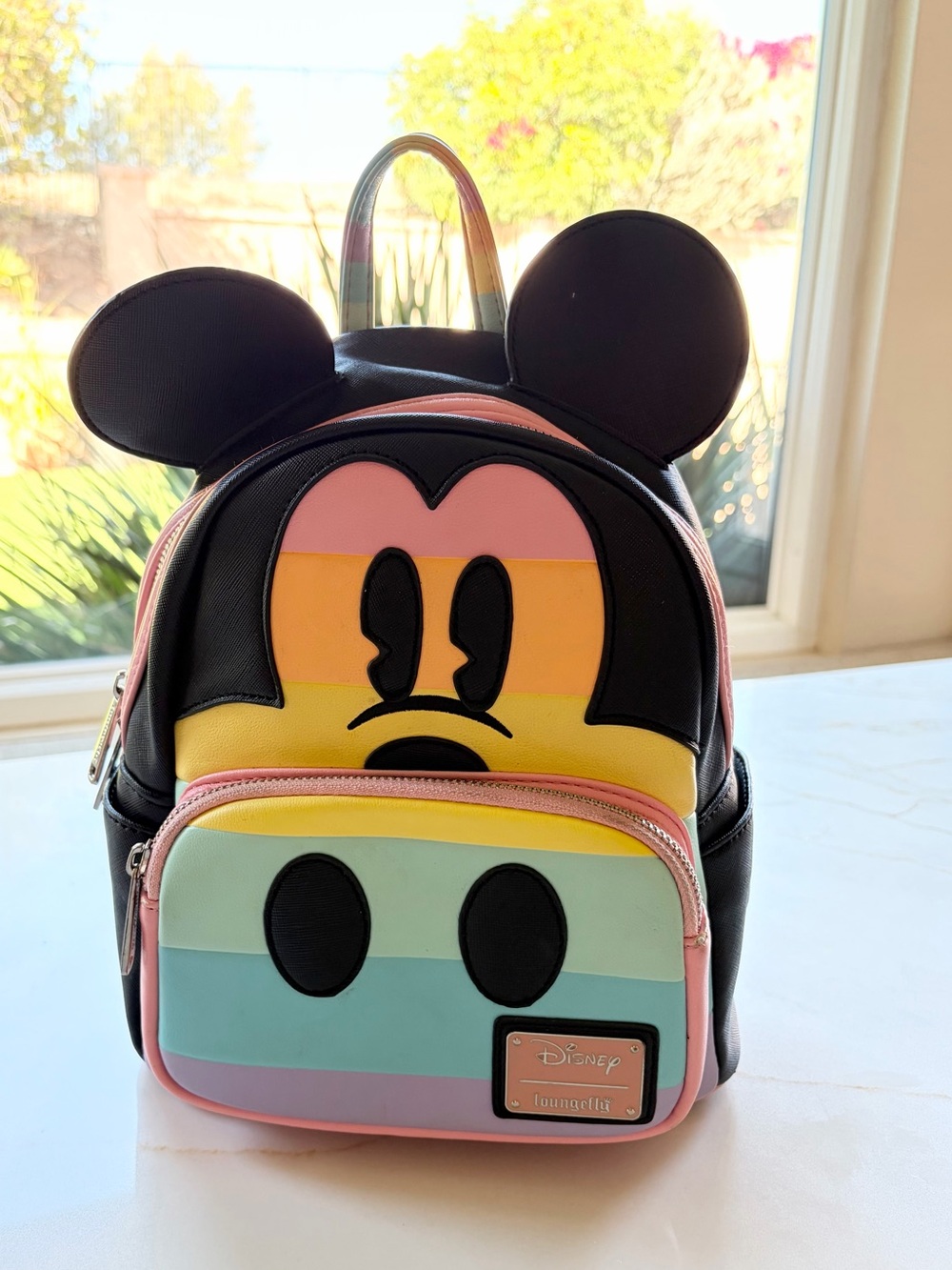 Loungefly Disney Mickey Mouse Pastel Rainbow Mini Backpack Discontinued Rare